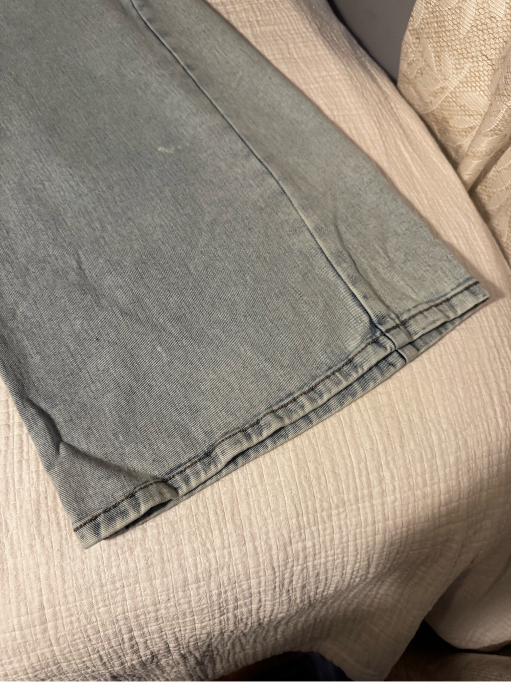 Celebrity Pink Juniors SIZE 15/32 Low Rise Wide Leg Double Waist Jeans Boho - Picture 14 of 16